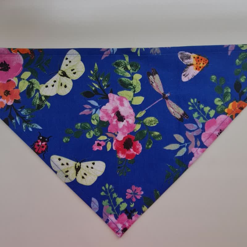 花卉海滩领带头巾、三角头巾、蝴蝶发头巾 - 发带/发箍 - 聚酯纤维 蓝色