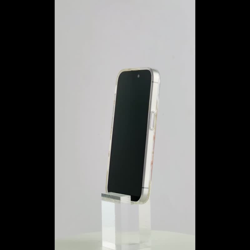 【kate spade】iPhone 15系列 MagSafe 精品手机壳 纯白牡丹 - 手机壳/手机套 - 塑料 白色