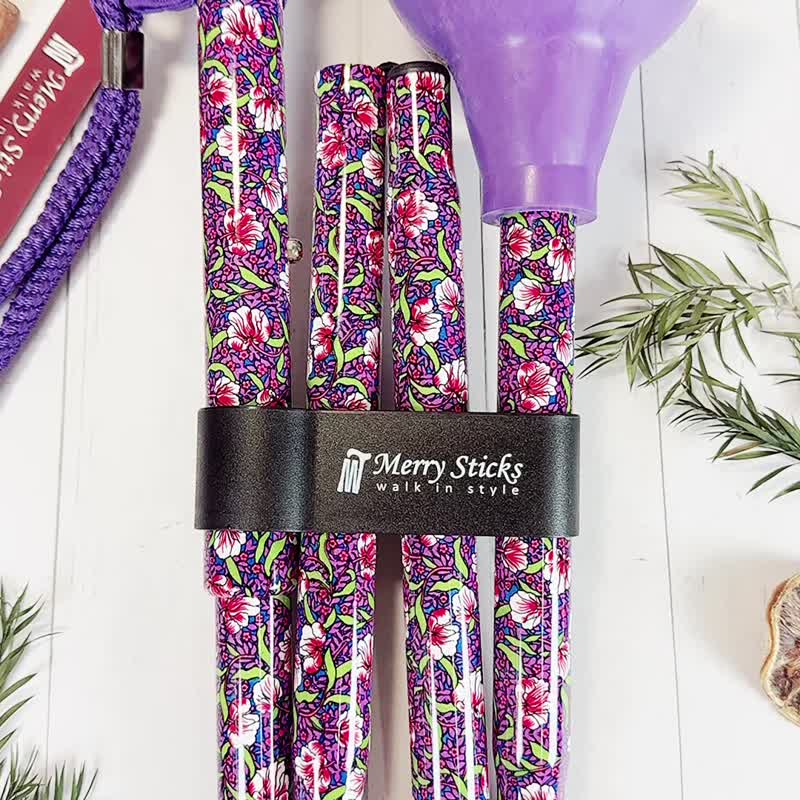 长辈生日礼物 / 自立式 人体工学折叠手杖 - 酒红庄园 (左手用) - 其他 - 铝合金 紫色