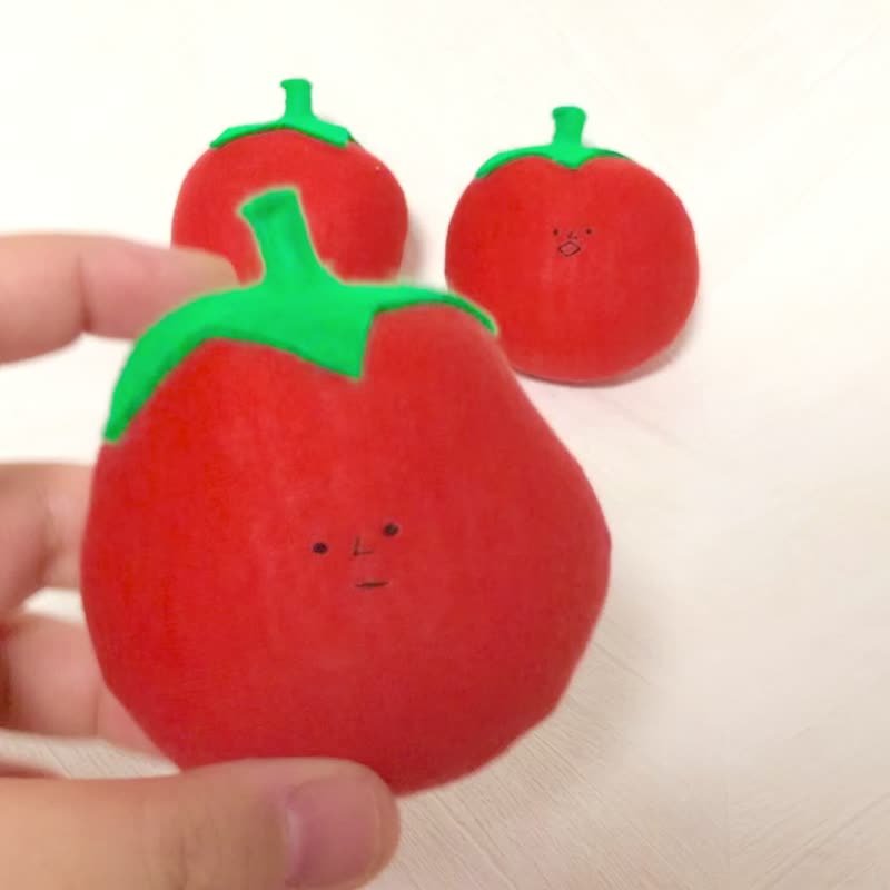 トマト - 玩偶/公仔 - 棉．麻 红色