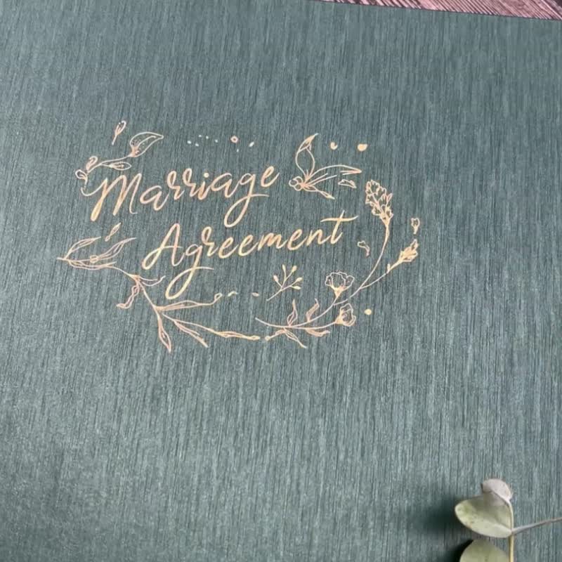 美式结婚书约O结婚证书夹O二张书约组 - 婚礼誓言书 - 纸 