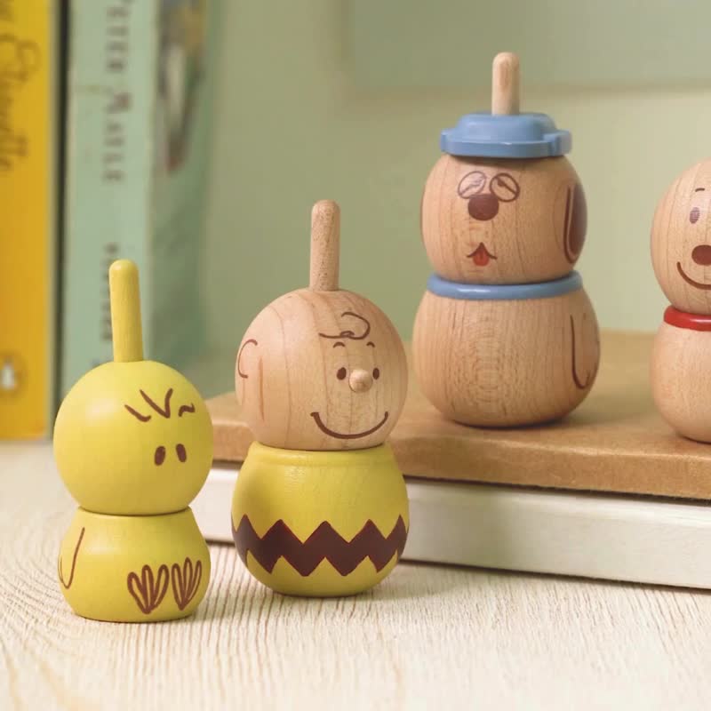 【Peanuts】Snoopy 弹簧摆饰 / 造型陀螺组 - 摆饰 - 木头 多色