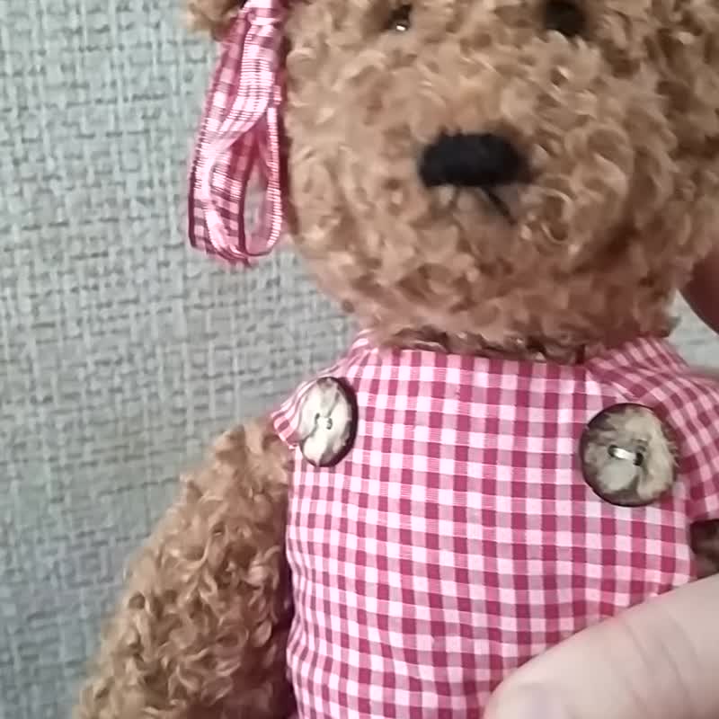 收藏泰迪熊粘胶泰迪熊艺术家毛绒动物玩具礼物来自俄罗斯OO - 玩偶/公仔 - 其他材质 多色