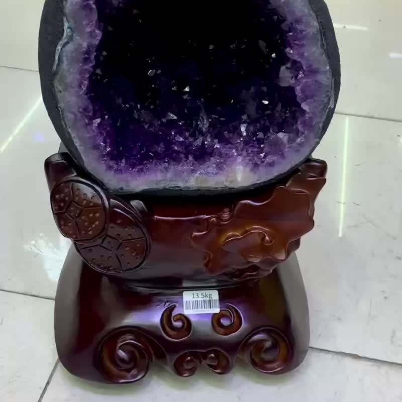 巴西紫水晶钱袋 13.5Kg ( Brazil Amethyst Geode ) - 摆饰 - 水晶 