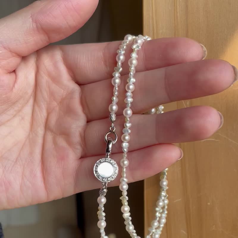 あこや真珠と芥子(ケシ)のネックレス パールネックレス - 项链 - 珍珠 白色