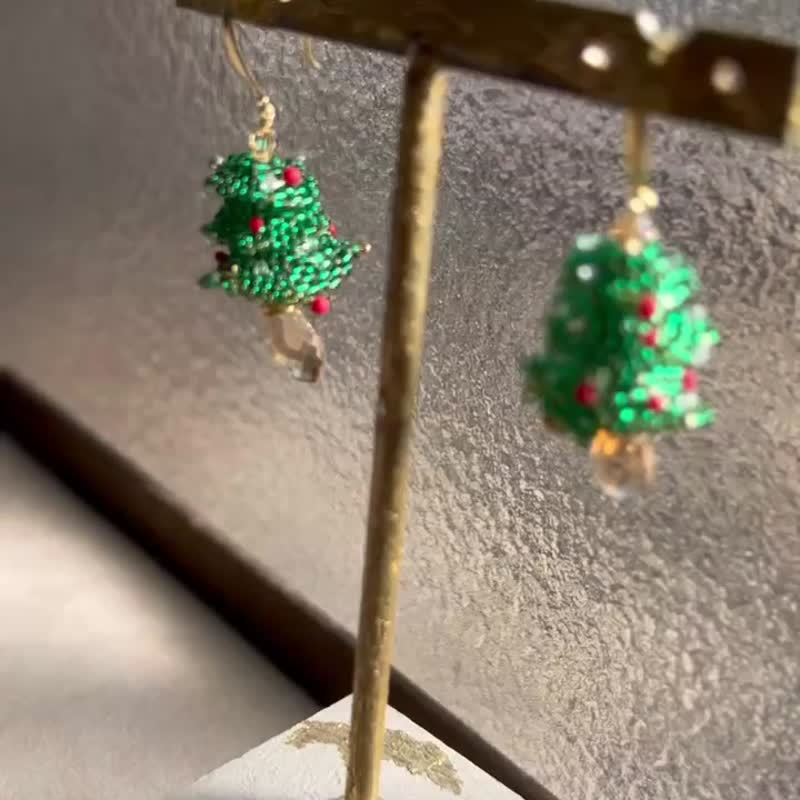 叮叮当当耶诞限定耳环 - 耳环/耳夹 - 其他材质 金色