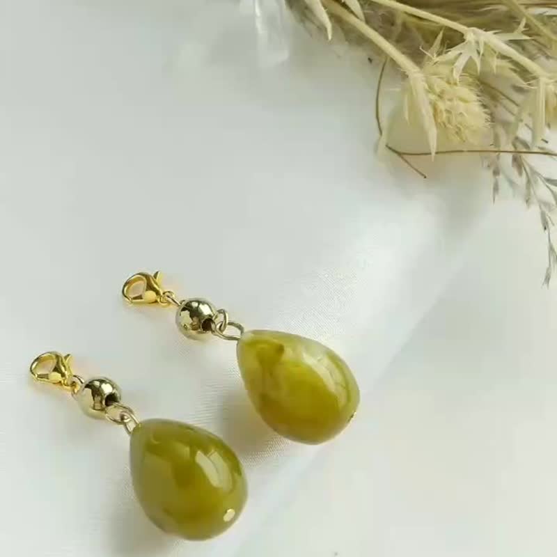 橄榄色珠子的面具配饰 日常使用 礼品