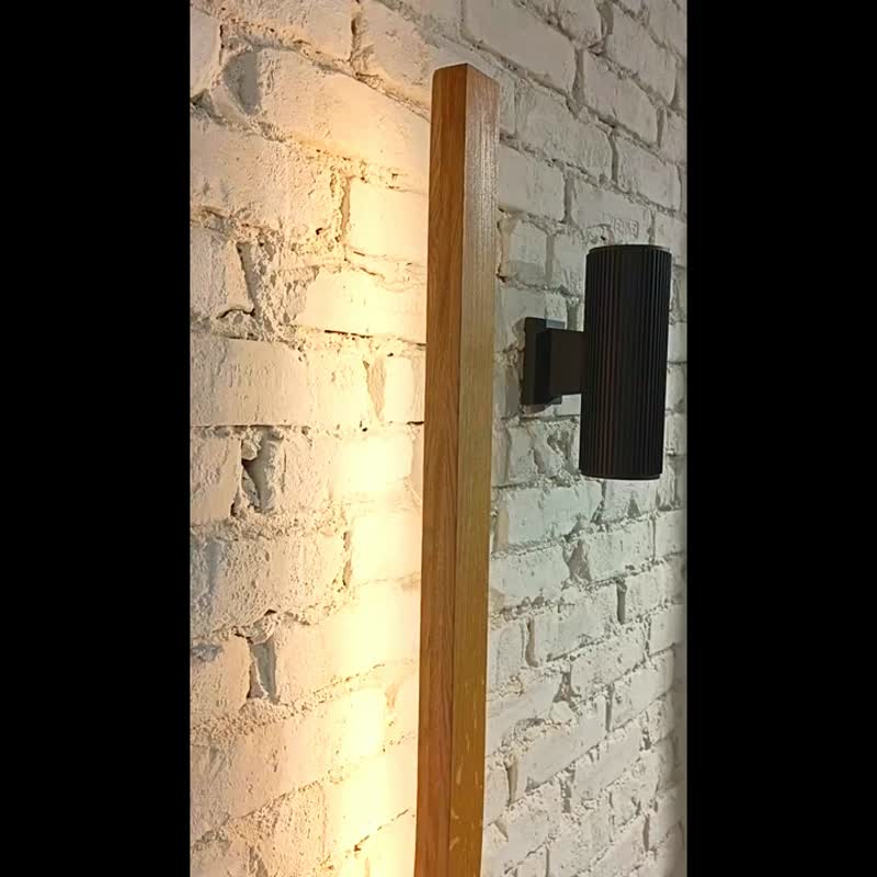 Wood wall sconce Modern wall sconce Plug in wall sconce Wall light fixture - 灯具/灯饰 - 木头 